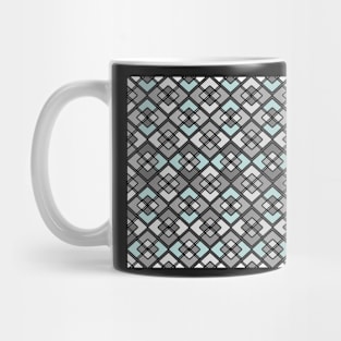 Abstract geometric pattern - gray and blue. Mug